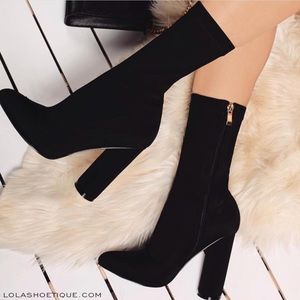 Black booties - brand new never worn! Size 8.